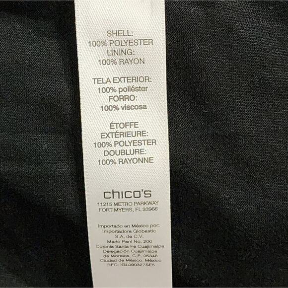 Chico's‎ black cold shoulder layered tunic size 1 medium - Picture 5 of 6